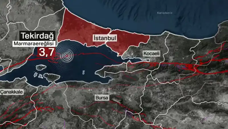 Marmara Denizi'nde Şok Eden 3,7 Büyüklüğünde Deprem Gerçekleşti!