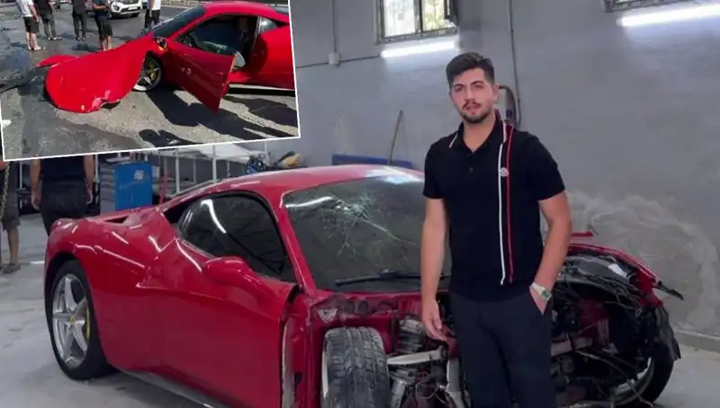 Hurdaya Dönen 15 Milyonluk Ferrari: Sahibi "Binemeden Gitti" Dedi!